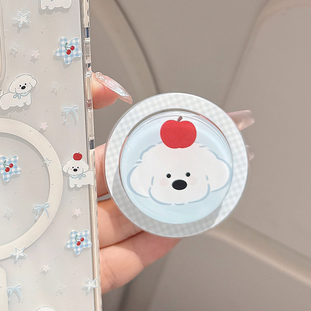 Playful refrigerator magnet with dog design Bowlift