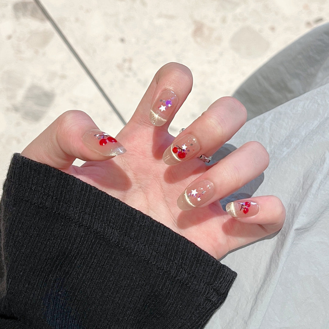 Whimsical Character-Designed Press-On Nail Art Bowlift