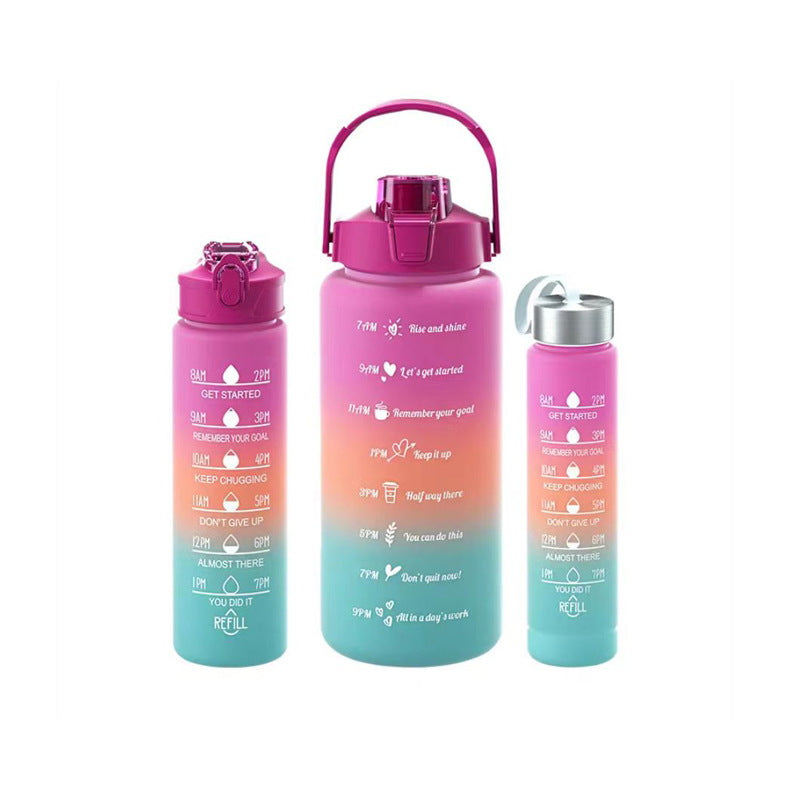 Unisex Motivating Water Bottle with Time Markings Bowlift