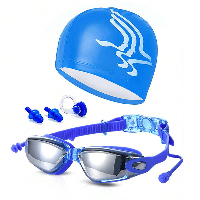 Swimming set with comfortable swimming goggles and trendy swimming cap Bowlift