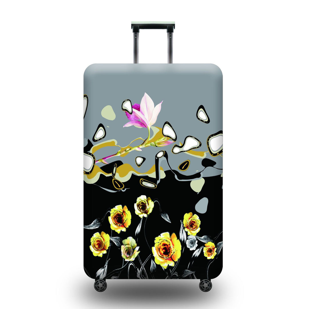 Unisex hard shell trolley with eye-catching marble print, telescopic handle and impact-resistant construction Bowlift