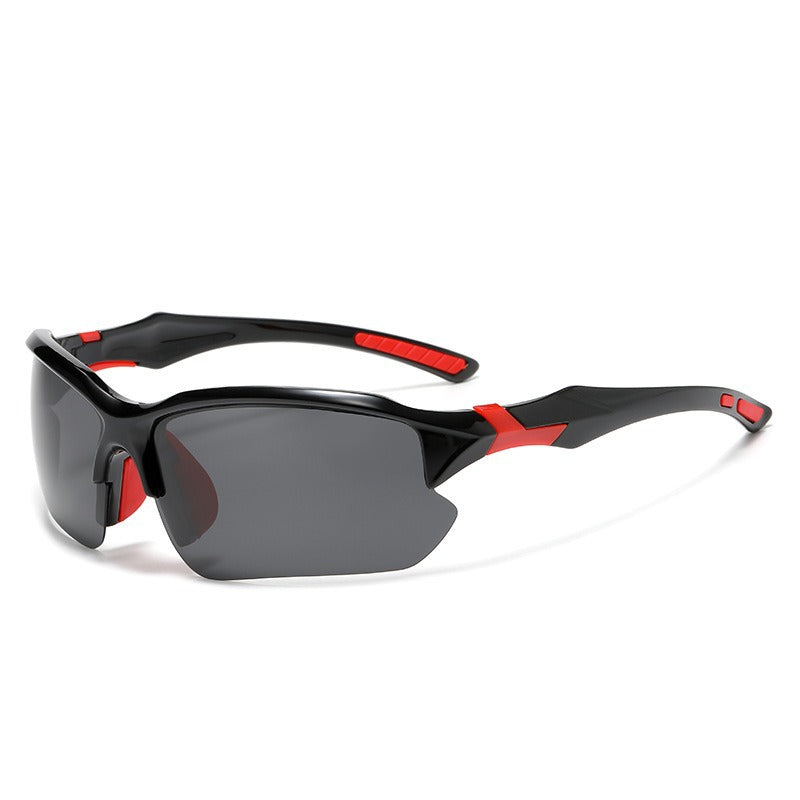 Unisex nan sporty performance sunglasses with semi-rim polarized UV protection anti-slip nose pads Bowlift