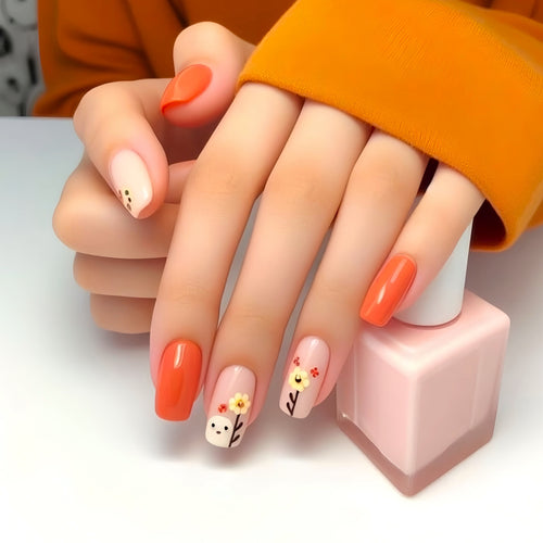 Artistic Floral Nail Art Bowlift