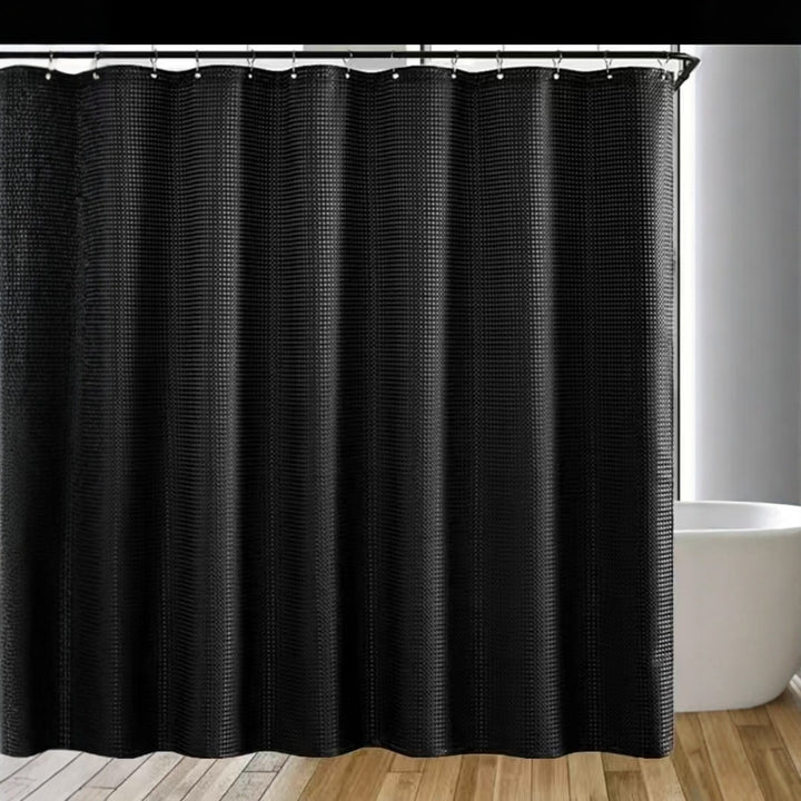 Textured Waterproof Shower Curtain Bowlift