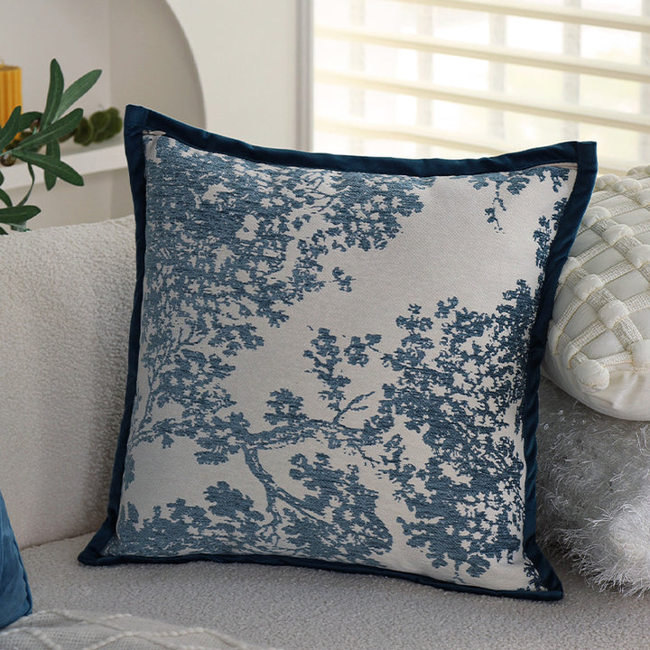 Samt-decorative pillow with quilted longitudinal stripes Bowlift