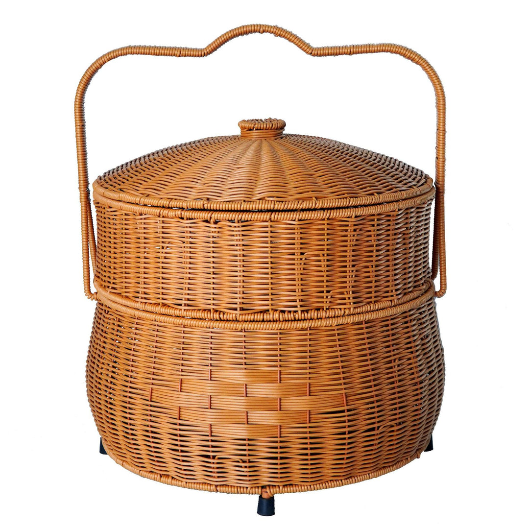 Ladies decorative laundry basket with lid and handle Bowlift