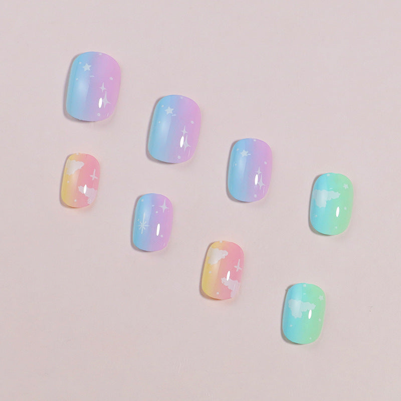 Gradient Press-On Nail Set Bowlift