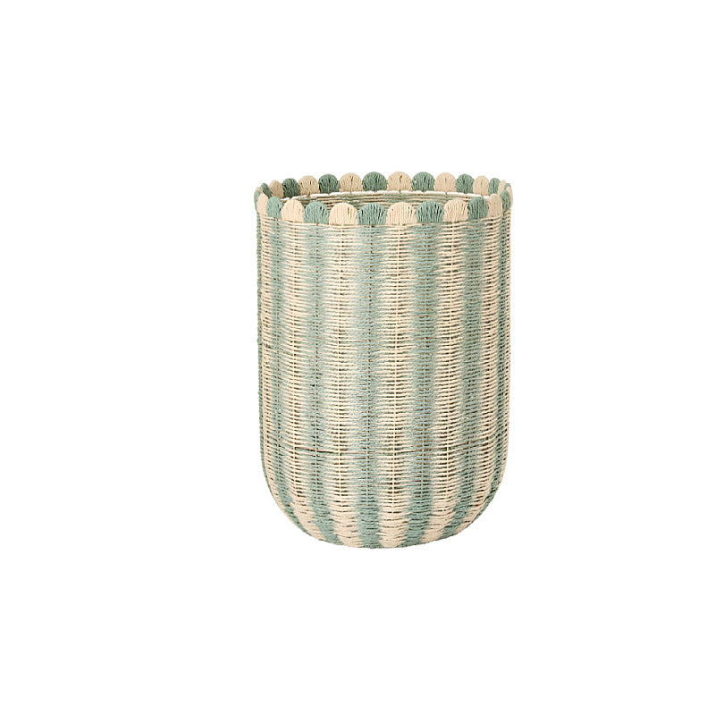 Decorative Scalloped Woven Storage Box Bowlift