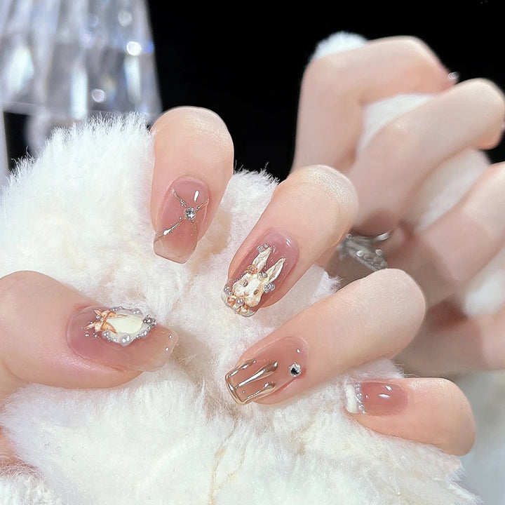 Decorative 3D Press-On Nail Set Bowlift