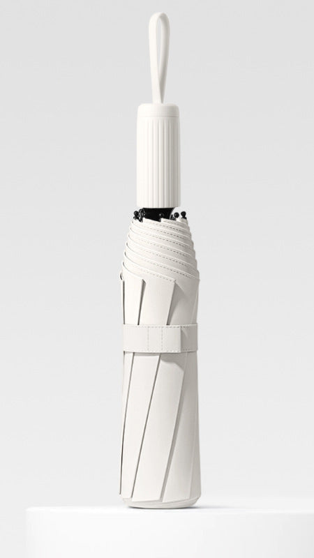 Ladies Automatic Folding Umbrella with Ergonomic Handle and Double-Layer Construction Bowlift