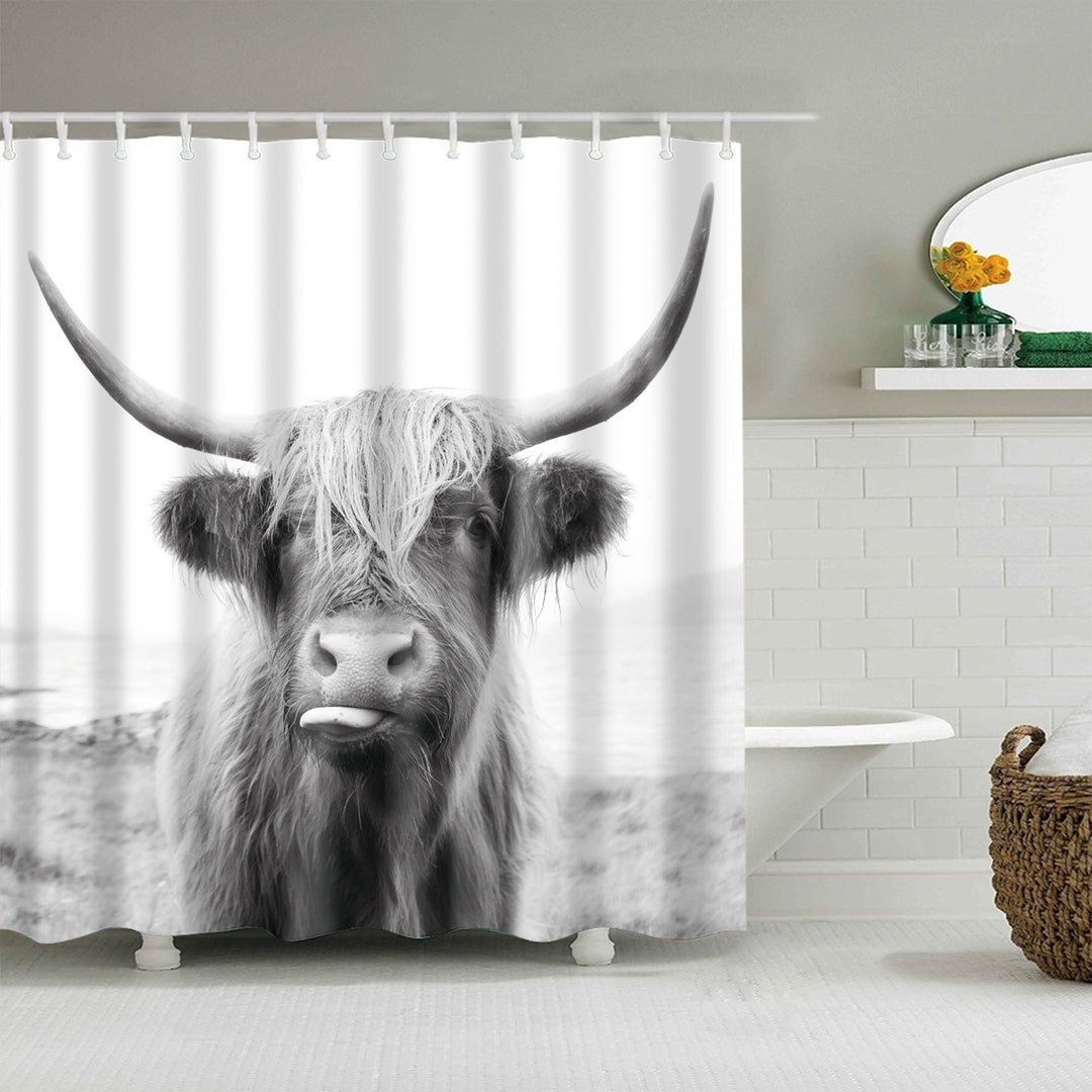 Floral Patterned Bathroom Shower Curtain Bowlift