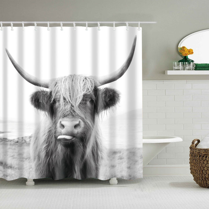 Floral Patterned Bathroom Shower Curtain Bowlift