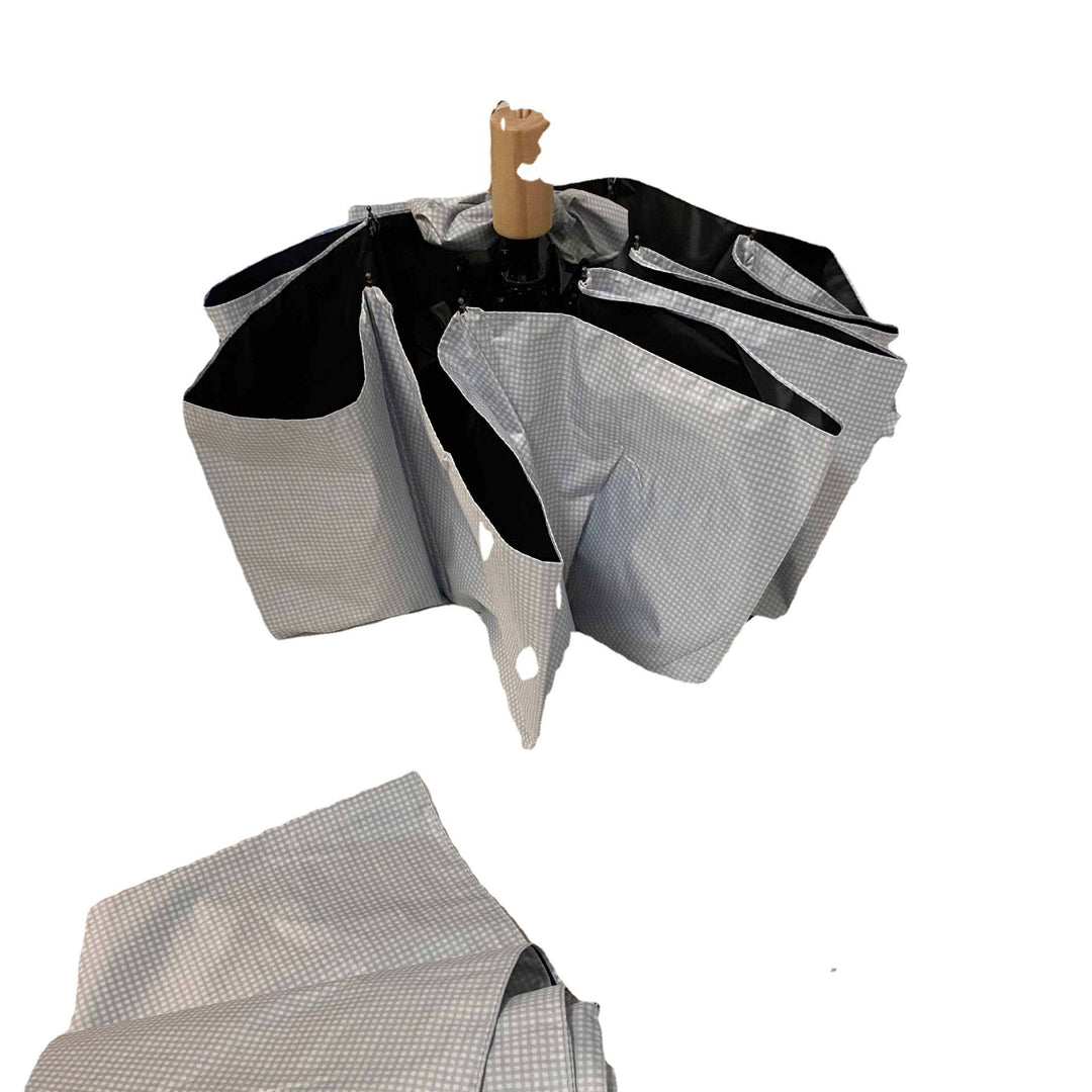 Ladies elegant folding umbrella with classic check pattern Bowlift