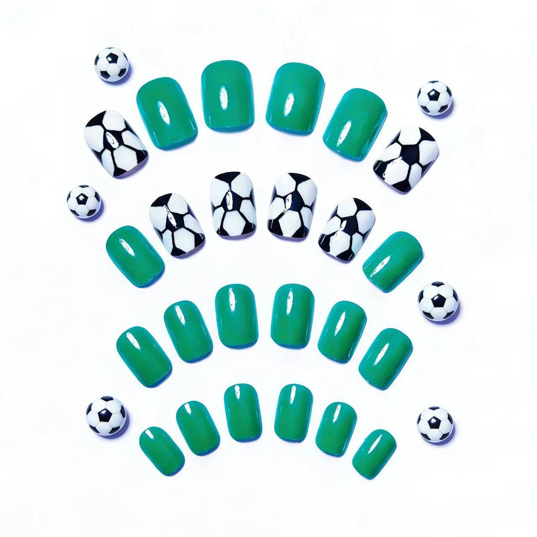 Artificial nails in sporty football design Bowlift