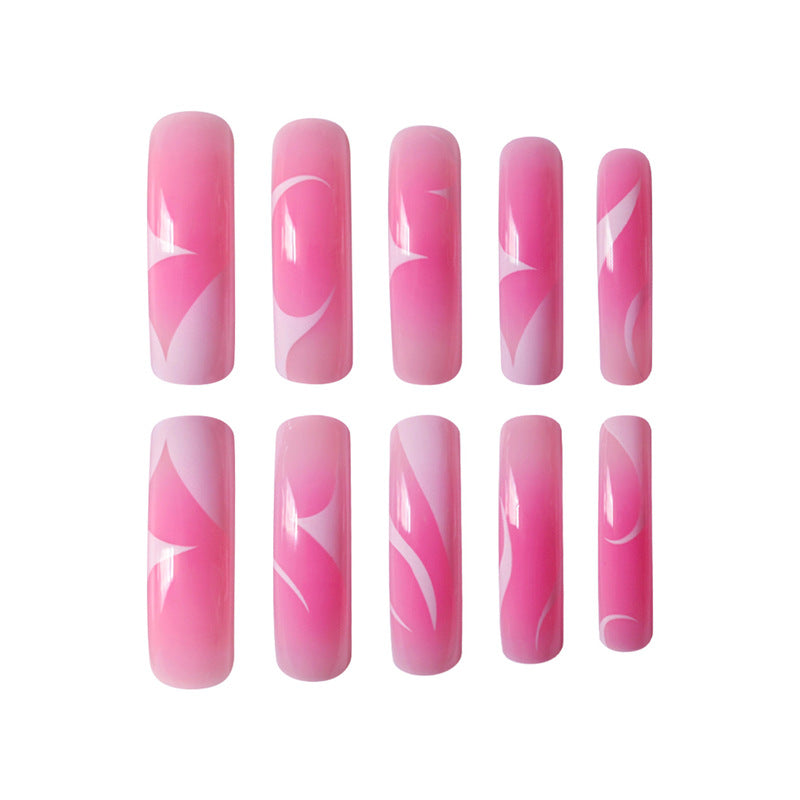 Artistic Marble Design Press-On Nails Bowlift