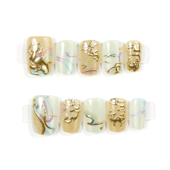 Luxury Press-On Nail Set Bowlift