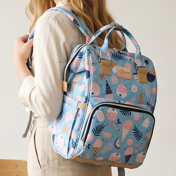Stylish Multi-Pocket Diaper Backpack Bowlift