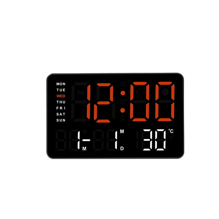 Digital Wall Clock with Temperature and Date Display Bowlift