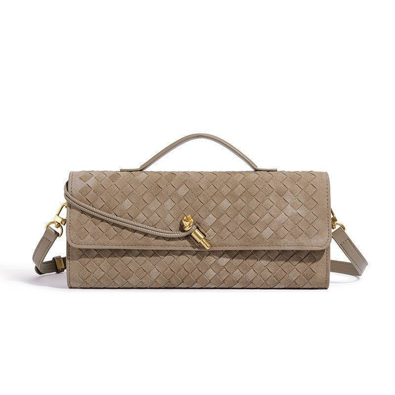 Textured Woven Clutch Purse Bowlift