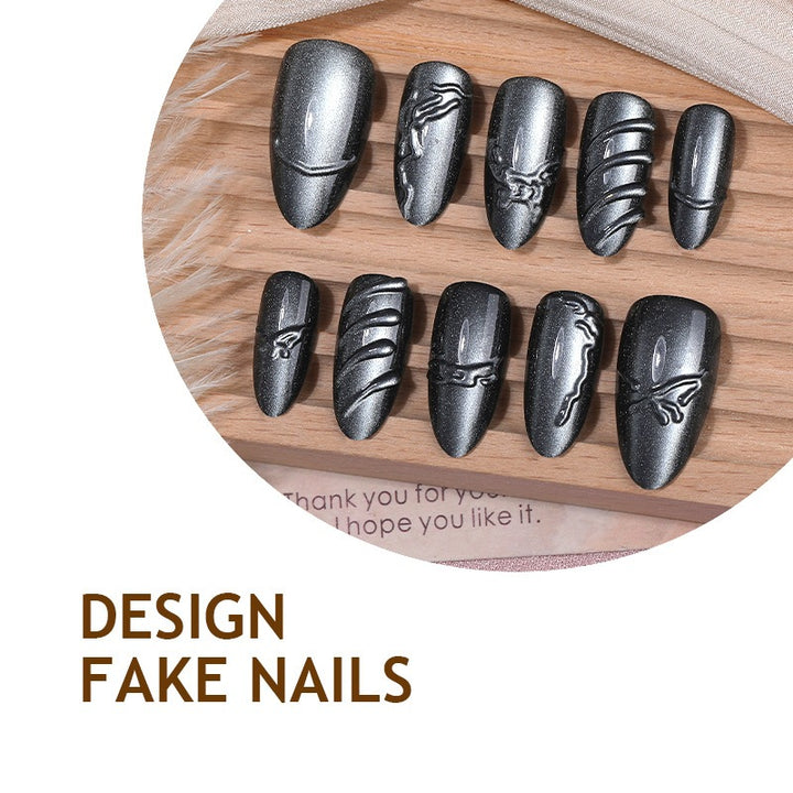 Creative artificial nail set with elegant design and different shapes Bowlift