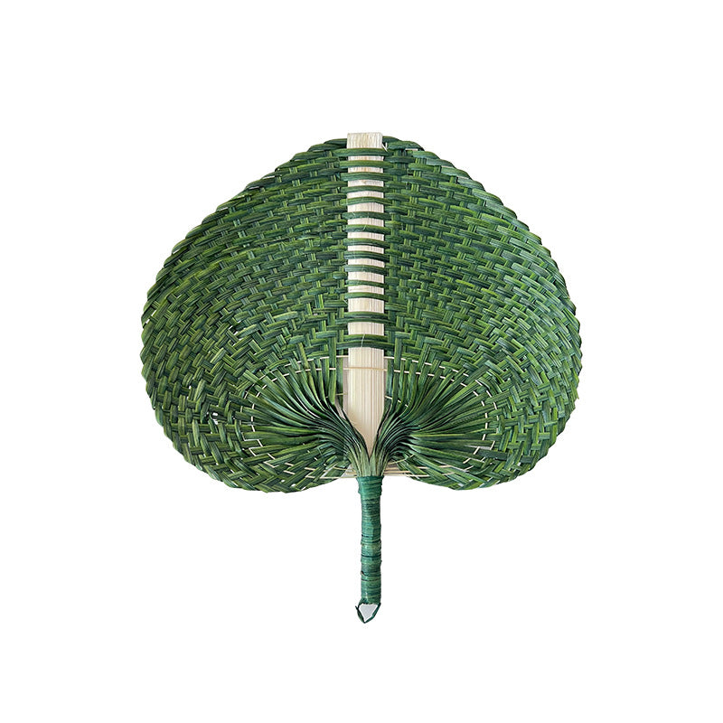 Women Hand-woven Fan made of natural material Bowlift