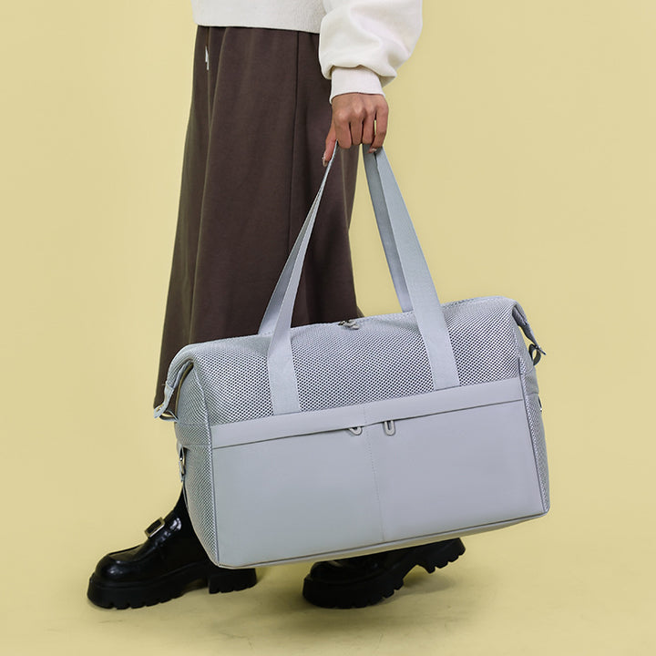 Sporty tote bag with breathable mesh material and multifunctional pockets Bowlift