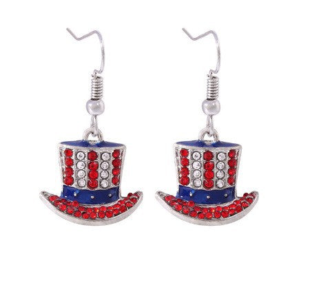 Ladies playful star earrings with crystal embellishment and hook closure Bowlift
