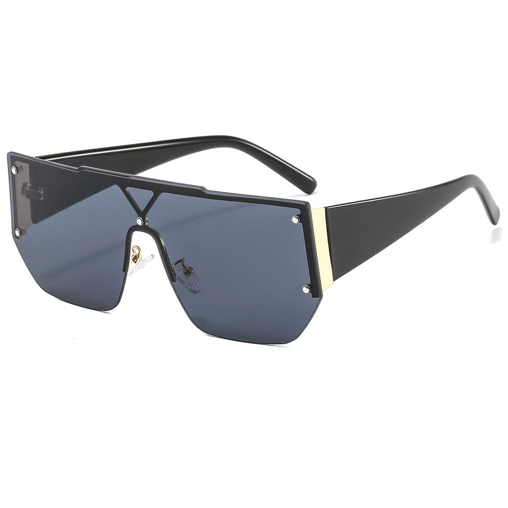 Women's fashionable oversized sunglasses with a unique geometric frame Bowlift