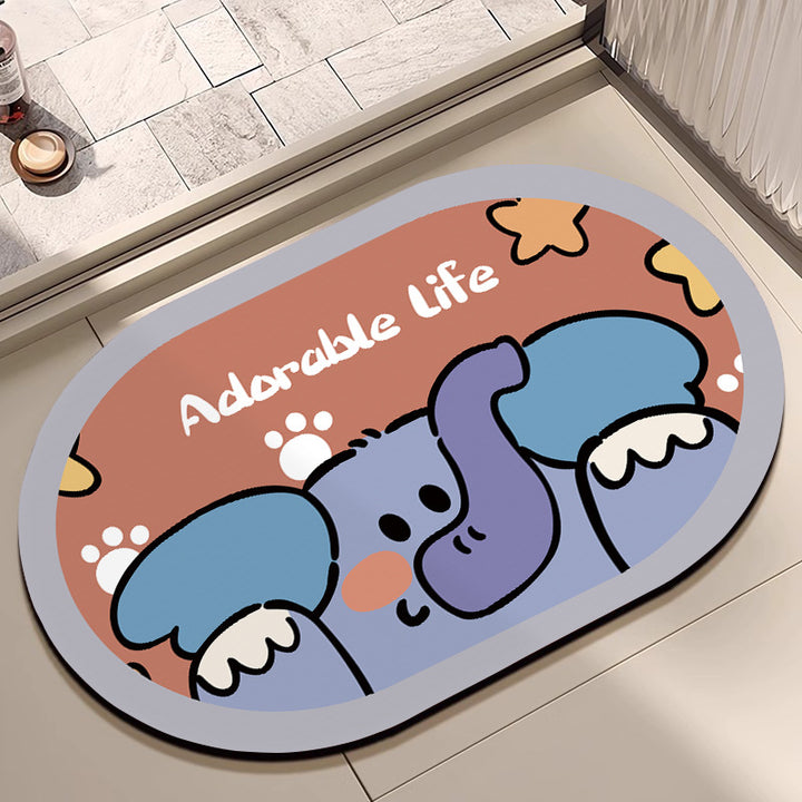 Mermaid-Themed Memory Foam Bath Mat Bowlift