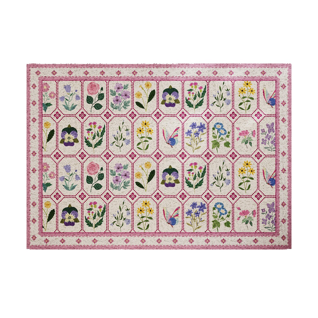 Decorative Floral Area Mat Bowlift