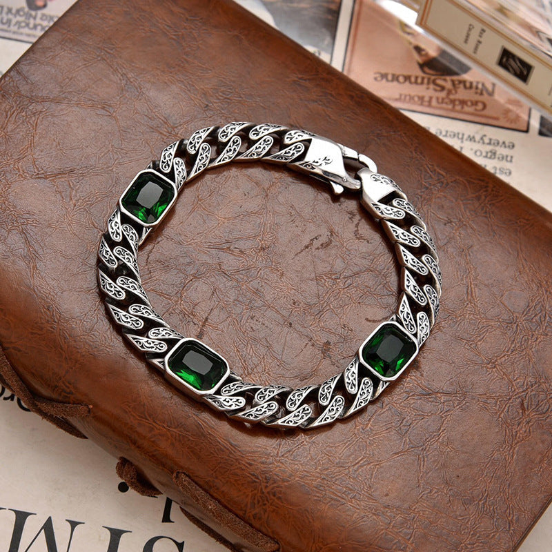 BowLift | Totem Design Diamond Pattern Bracelet – Unisex Copper Chain with 9mm Width
