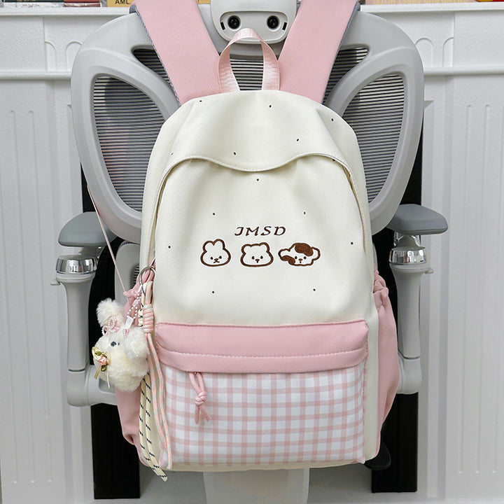 Cute Animal-Illustrated School Backpack