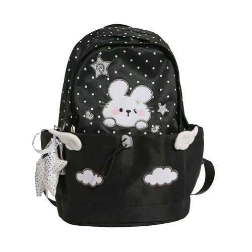 Backpack with Cute Rabbit Motif and Practical Compartments Bowlift