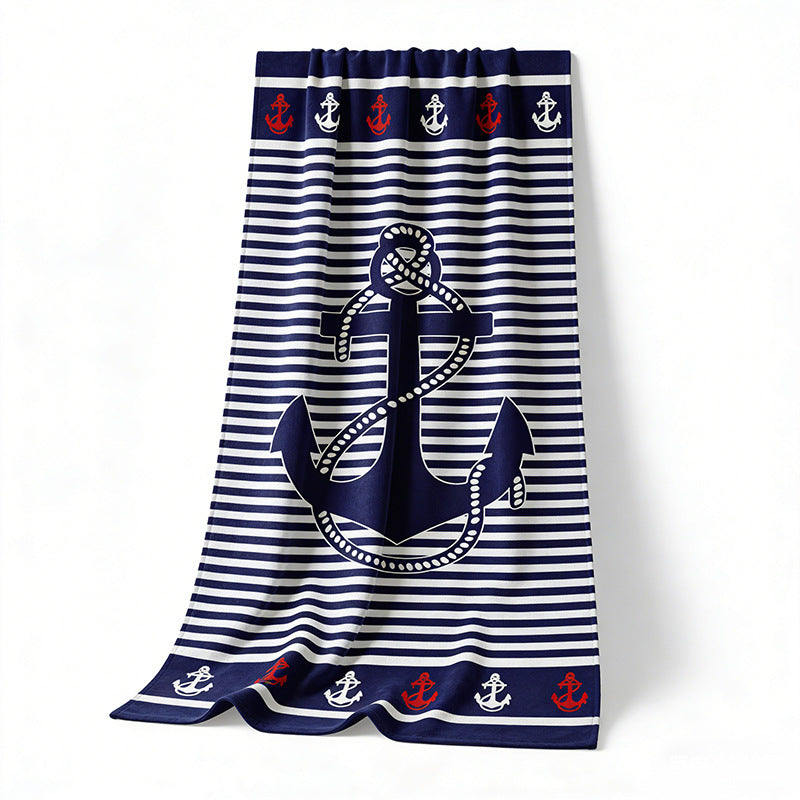 Beach towel with maritime anchor design Bowlift