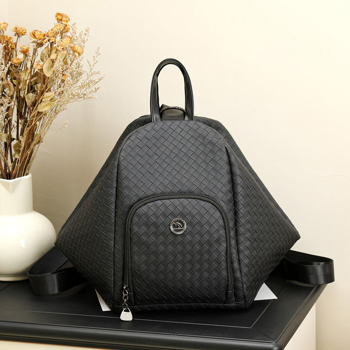 Woven Design Backpack Bowlift
