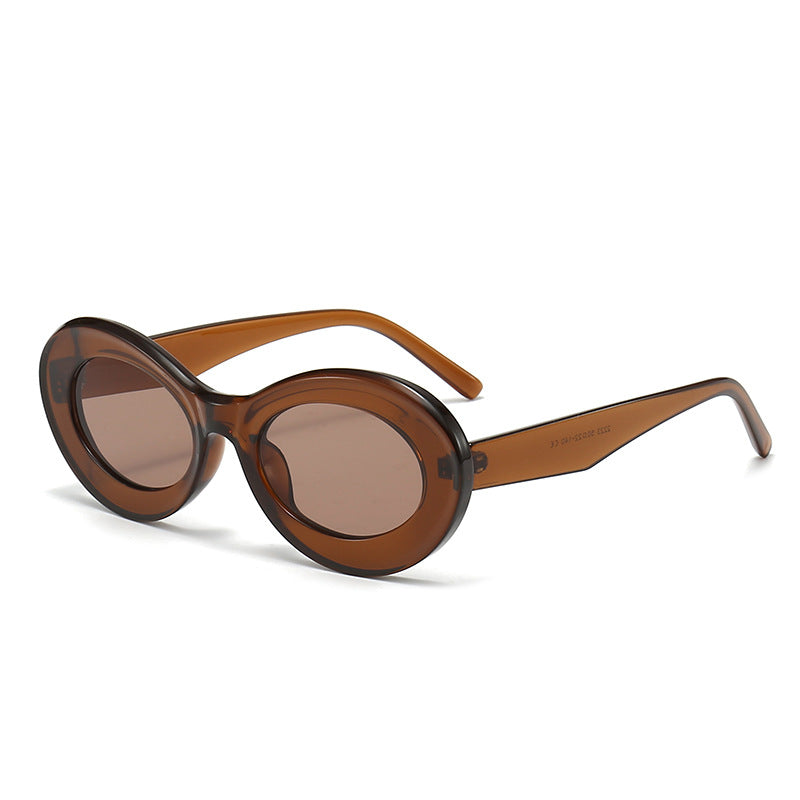 Women’s fashionable oval-shaped sunglasses with innovative design Bowlift