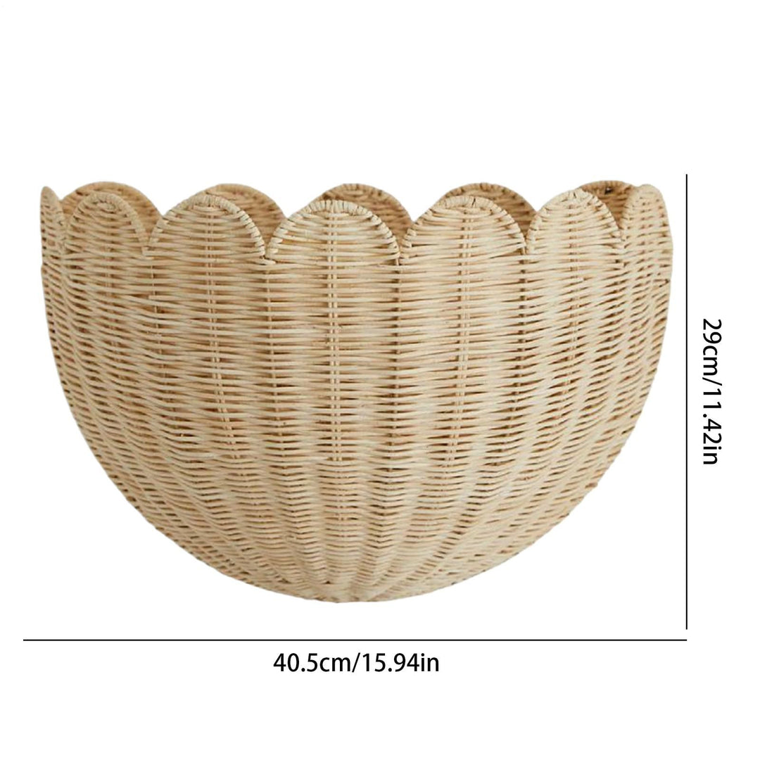 Handwoven wall basket with wave pattern Bowlift