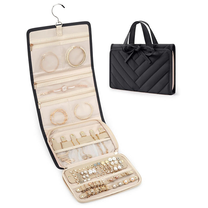Jewelry Organizer Bag with Multiple Compartments Bowlift