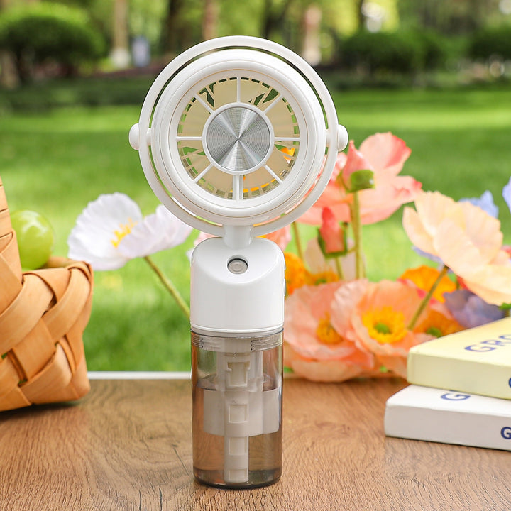 Ladies Portable Mini Fan with Spray Function Bowlift