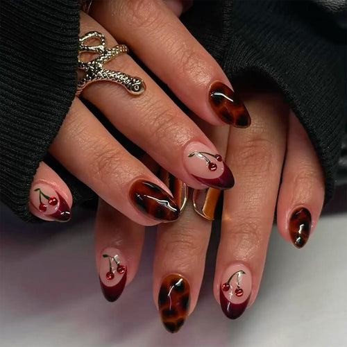 Creative Nail Art in Cherries Design Bowlift