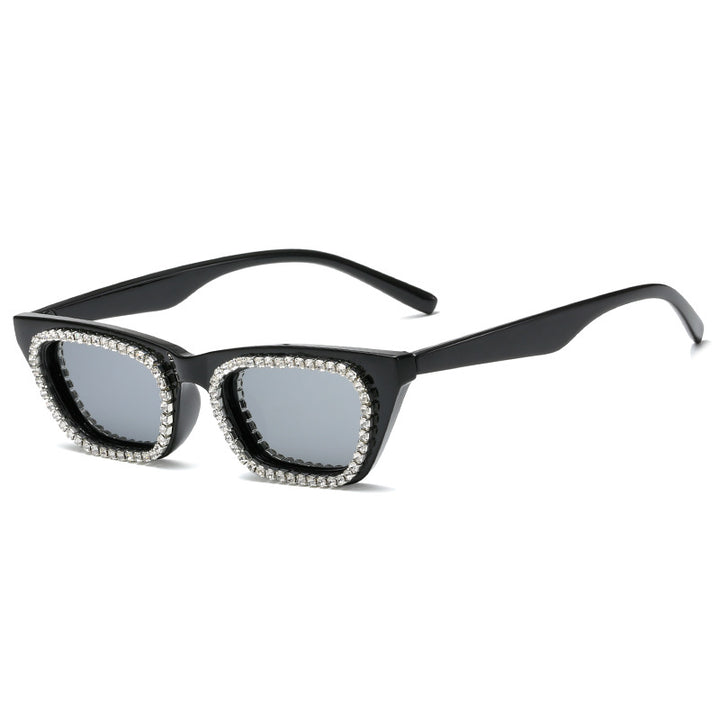 Ladies Glamorous Sunglasses with Rhinestone Decorations Bowlift