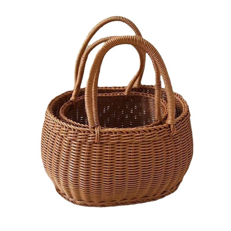 Women Handwoven Basket with Sturdy Handles Bowlift