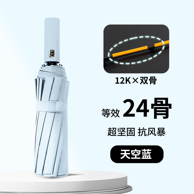 Ladies wind and rain protection umbrella with advanced double structure design Bowlift