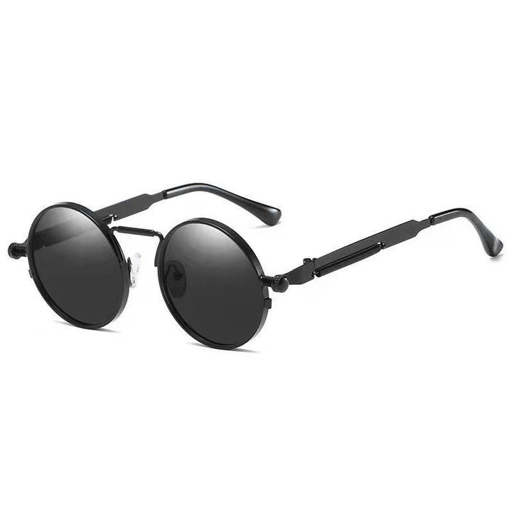 Ladies Round Metal Sunglasses with Mirrored Lenses Bowlift