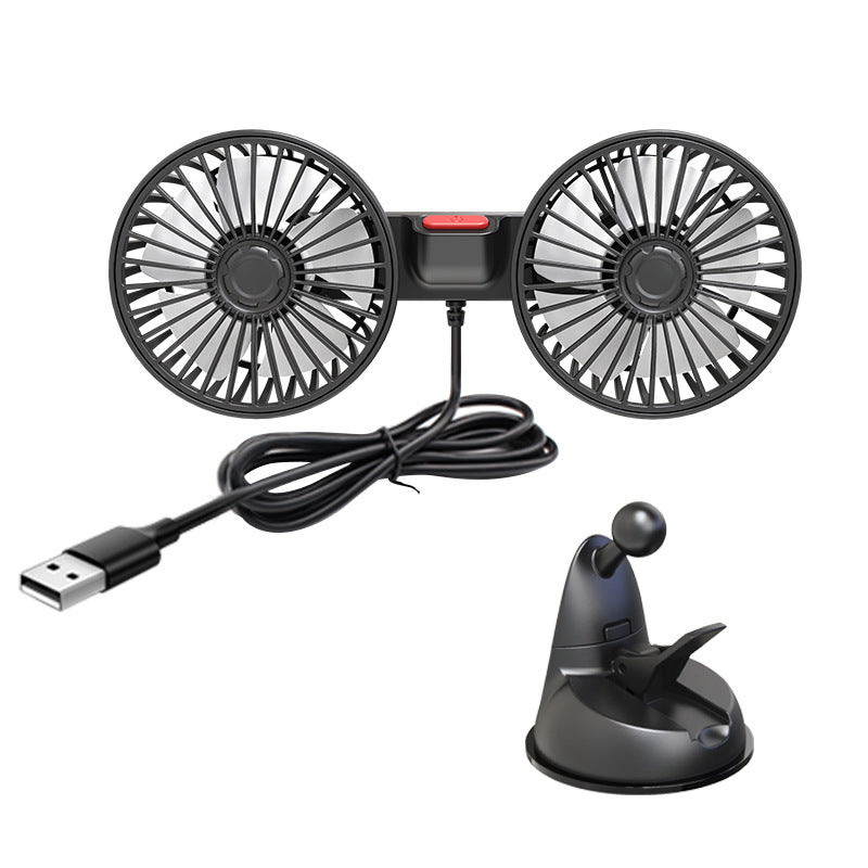 Ladies USB Double Fan with Holder Bowlift