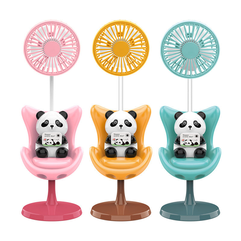 Unisex Creative Table Fan with Bear Figure Bowlift