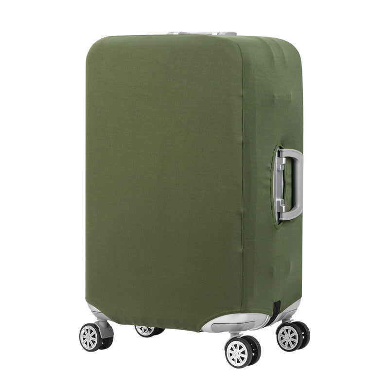 Unisex nan elastic motif suitcase cover made of stretchable polyester with handle and wheel openings Bowlift