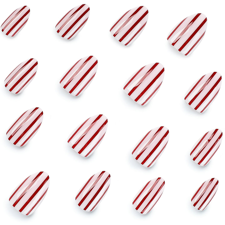 Artistic nail art with striped design Bowlift