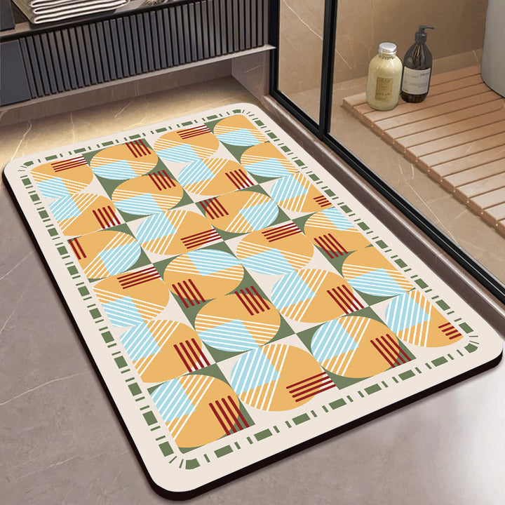 Geometric Patterned Area Rug Bowlift