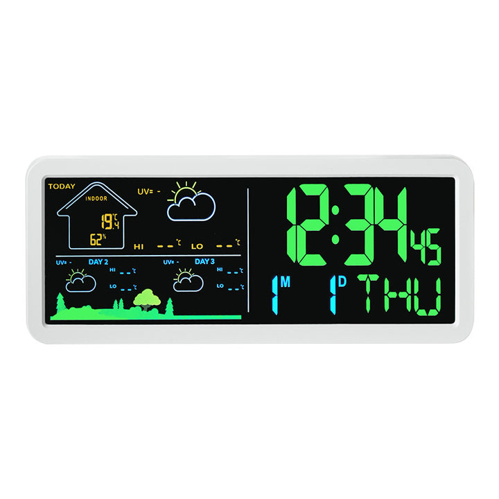 Digital Weather Alarm Clock with Multifunctional Display Bowlift